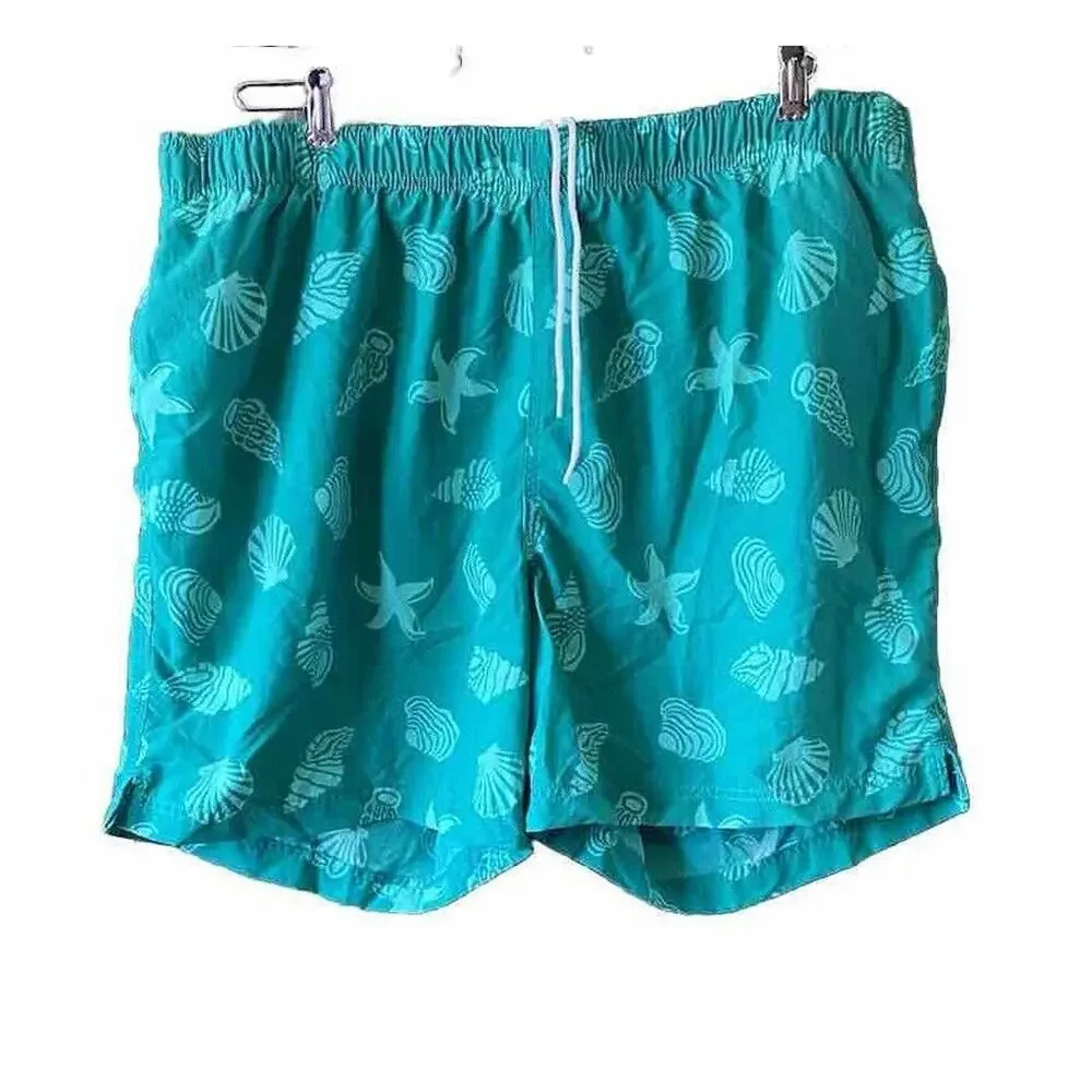 LANDS END Bathing Suit Mens Size XL 40-42 Beach Vacation Coastal Swim Pockets